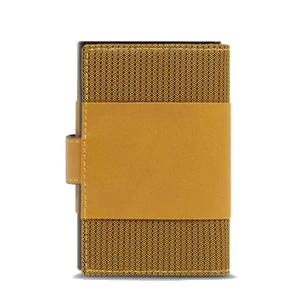 Portacarte PIQUADRO in Tessuto e Alluminio con RFID Colore Senape Linea Pq - Earth - PP5649S137R