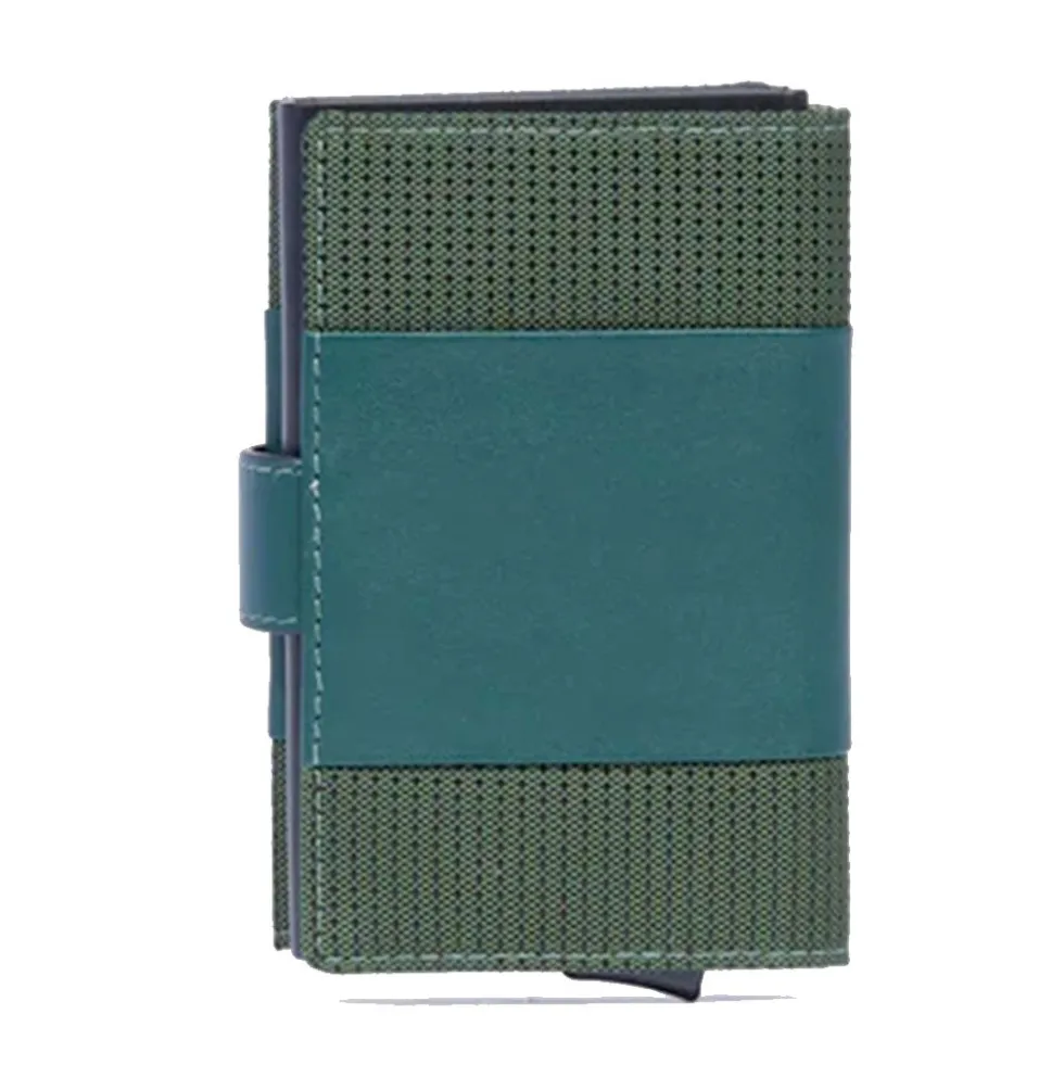 Portacarte PIQUADRO in Tessuto e Alluminio con RFID Colore Verde Linea Pq - Earth - PP5649S137R