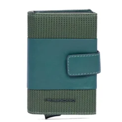 Portacarte PIQUADRO in Tessuto e Alluminio con RFID Colore Verde Linea Pq - Earth - PP5649S137R