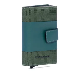 Portacarte PIQUADRO in Tessuto e Alluminio con RFID Colore Verde Linea Pq - Earth - PP5649S137R