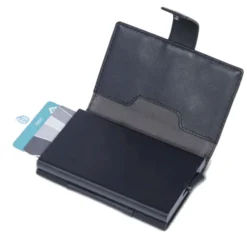 Portacarte PIQUADRO in Tessuto e Alluminio con RFID Colore Nero Linea Pq - Earth - PP5649S137R