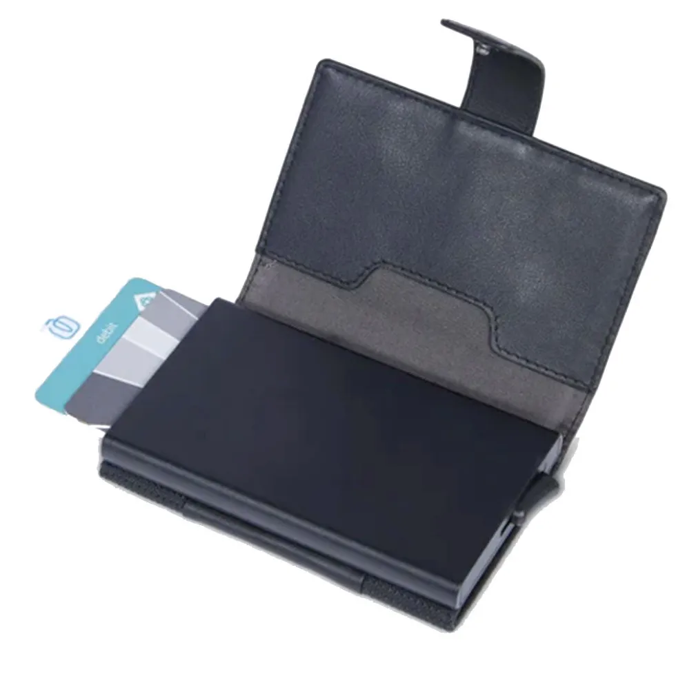 Portacarte PIQUADRO in Tessuto e Alluminio con RFID Colore Nero Linea Pq - Earth - PP5649S137R