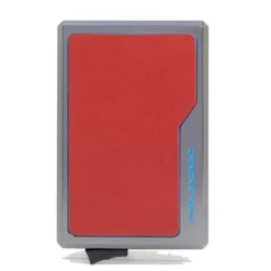 Portacarte PIQUADRO MagSafe in Alluminio e Pelle con RFID Colore Cuoio - PP7072B2R