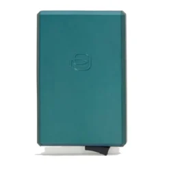 Portacarte PIQUADRO MagSafe in Alluminio e Pelle con RFID Colore Verde - PP7072S145R