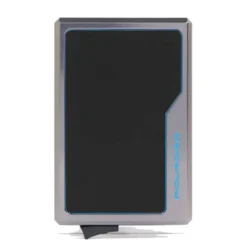 Portacarte PIQUADRO MagSafe in Alluminio e Pelle con RFID Colore Nero - PP7072B2R