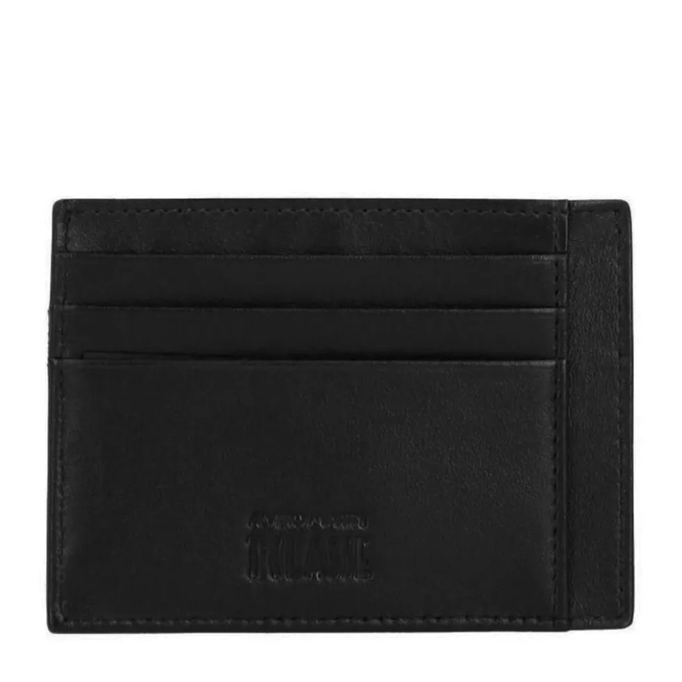 Portacarte Uomo 1A Classe Alviero Martini in Pelle Nera con Inserto Geo Classic W354