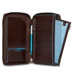 Porta Documenti da Viaggio PIQUADRO In Pelle Mogano Linea lue Square - PP3246B2