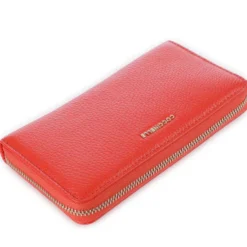 Portafoglio Donna COCCINELLE Zip Around in Pelle Gazpacho Linea Metallic Soft