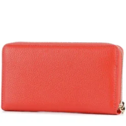 Portafoglio Donna COCCINELLE Zip Around in Pelle Gazpacho Linea Metallic Soft