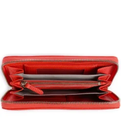 Portafoglio Donna COCCINELLE Zip Around in Pelle Gazpacho Linea Metallic Soft