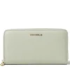 Portafoglio Donna COCCINELLE Zip Around in Pelle Celadon Green Linea Metallic Soft