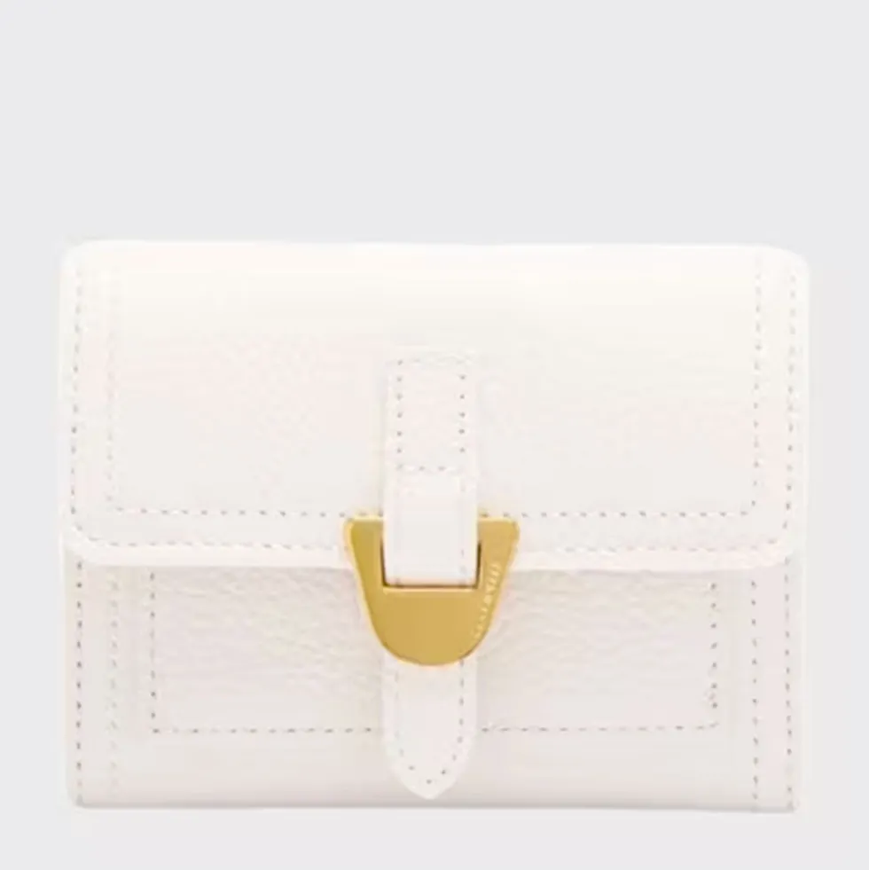 Portafoglio Donna COCCINELLE in Pelle Colore Blanco Linea Campus Misura Piccola