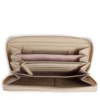 Portafoglio Donna COCCINELLE Zip Around in Pelle Sandshell Linea Metallic Soft
