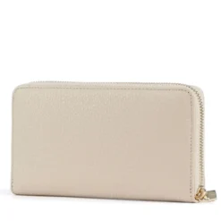 Portafoglio Donna COCCINELLE Zip Around in Pelle Sandshell Linea Metallic Soft