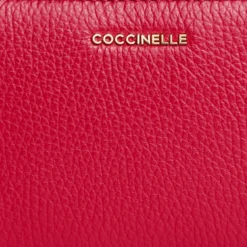 Portafoglio Donna COCCINELLE Zip Around in Pelle Scarlet Linea Metallic Soft