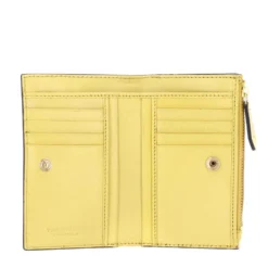 Portafoglio Donna con Bottone THE BRIDGE linea Lucrezia in Pelle Giallo Banana