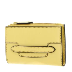 Portafoglio Donna con Bottone THE BRIDGE linea Lucrezia in Pelle Giallo Banana