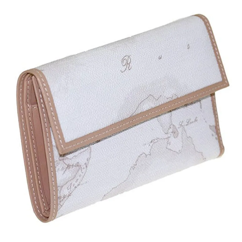 Portafoglio Donna con Bottone 1A Classe Alviero Martini linea Geo White W017