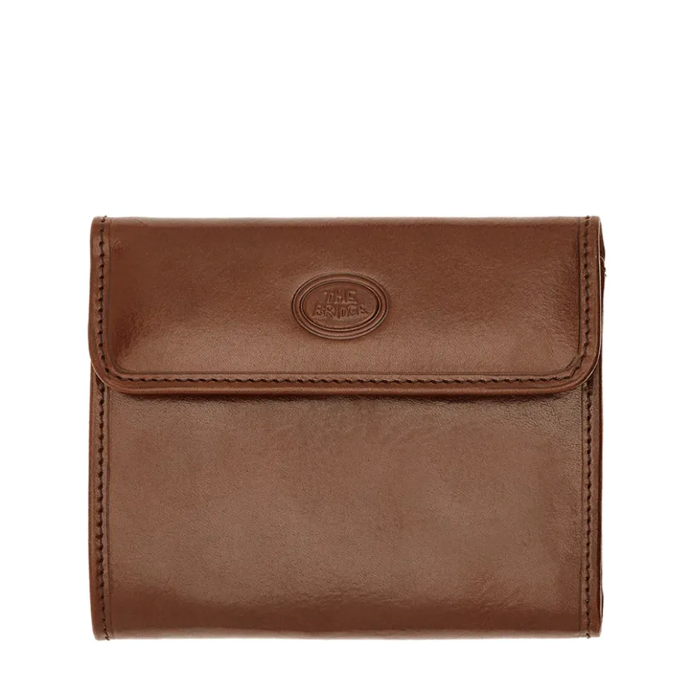 Portafoglio Donna con Pattina THE BRIDGE in Pelle Marrone linea Story Made in Italy