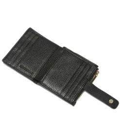 Portafoglio Donna Mini COCCINELLE in Pelle Colore Nero Linea Metallic Soft
