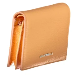 Portafoglio Donna Mini COCCINELLE in Pelle Linea Metallic Soft colore Sunrise Chiuso con Bottone