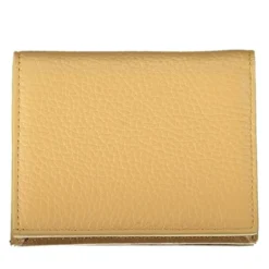 Portafoglio Donna Mini COCCINELLE in Pelle Linea Metallic Soft colore Fresh Beige Chiuso con Bottone