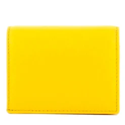 Portafoglio Donna Mini COCCINELLE in Pelle Linea Metallic Soft colore Soleado Chiuso con Bottone