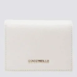 Portafoglio Donna Mini COCCINELLE in Pelle Linea Metallic Soft colore Blanco Chiuso con Bottone