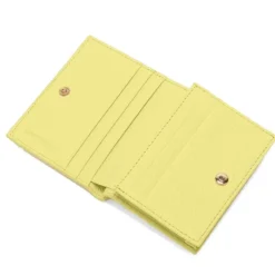 Portafoglio Donna Mini COCCINELLE in Pelle Linea Metallic Soft colore Lime Wash Chiuso