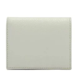 Portafoglio Donna Mini COCCINELLE in Pelle Linea Metallic Soft colore Celadon Green Chiuso con Bottone