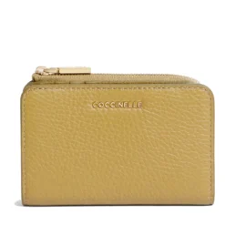 Portafoglio Donna Piatto COCCINELLE in Pelle Seagrass Linea Metallic Soft