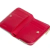 Portafoglio Donna Piatto COCCINELLE in Pelle Scarlet Linea Metallic Soft