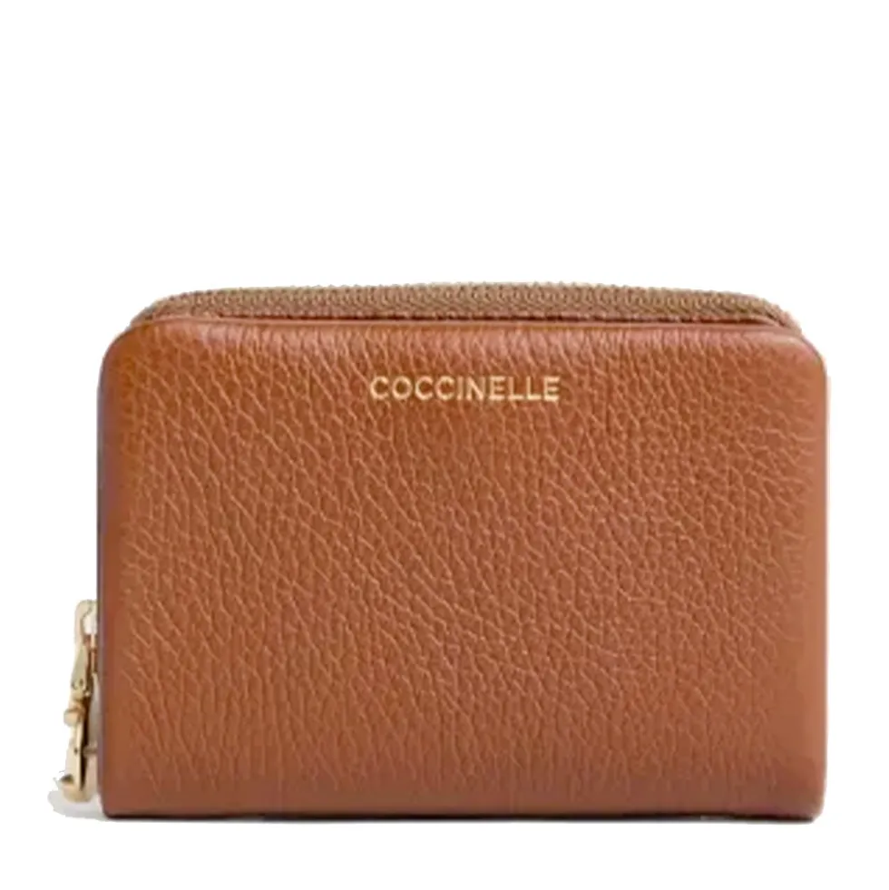 Portafoglio Donna Piccolo COCCINELLE in Pelle Cognac Linea C - Me