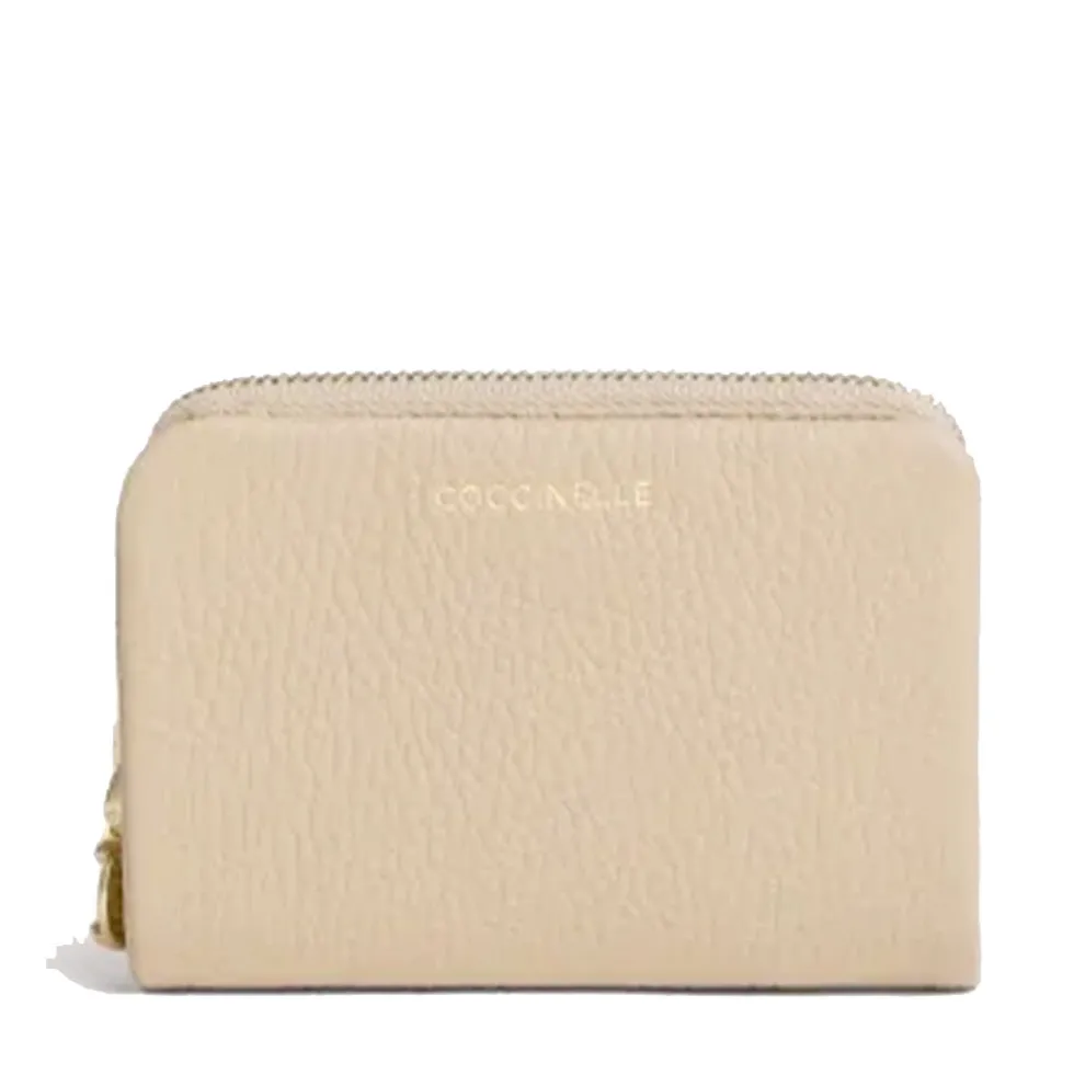 Portafoglio Donna Piccolo COCCINELLE in Pelle Sandshell Linea C - Me