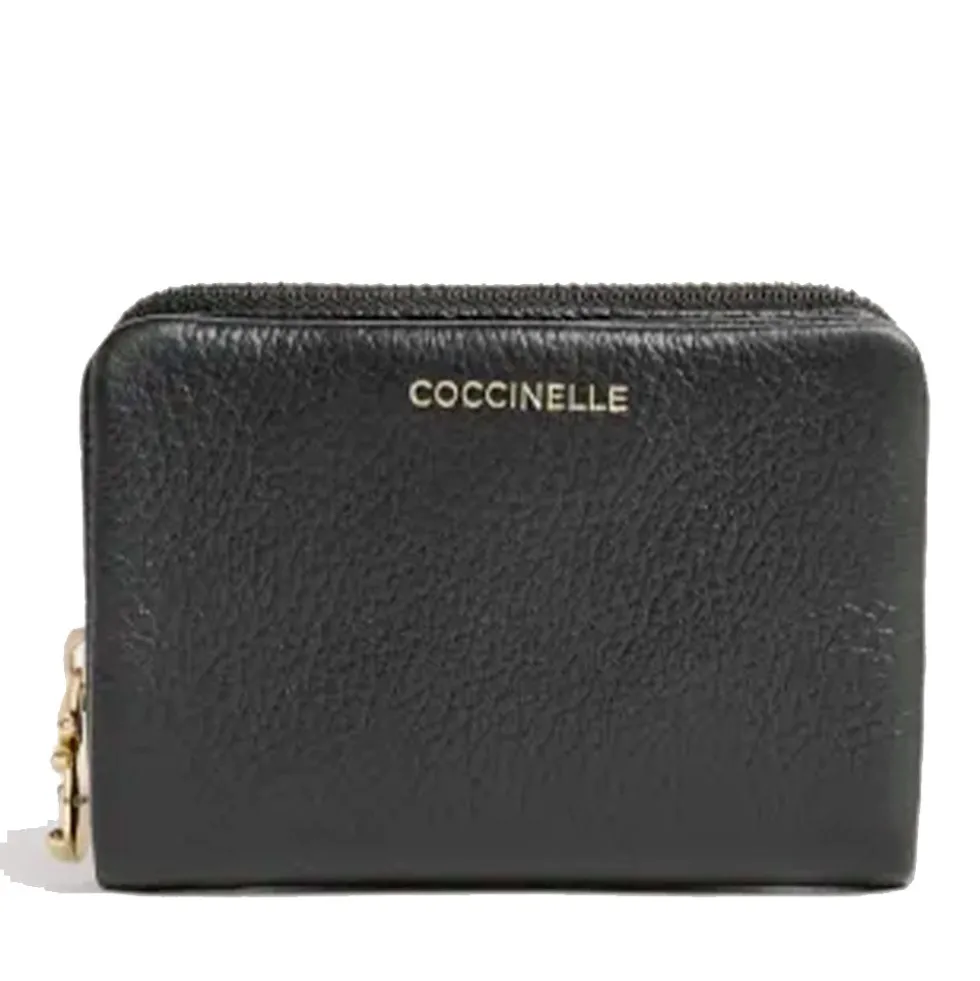 Portafoglio Donna Piccolo COCCINELLE in Pelle Nera Linea C - Me