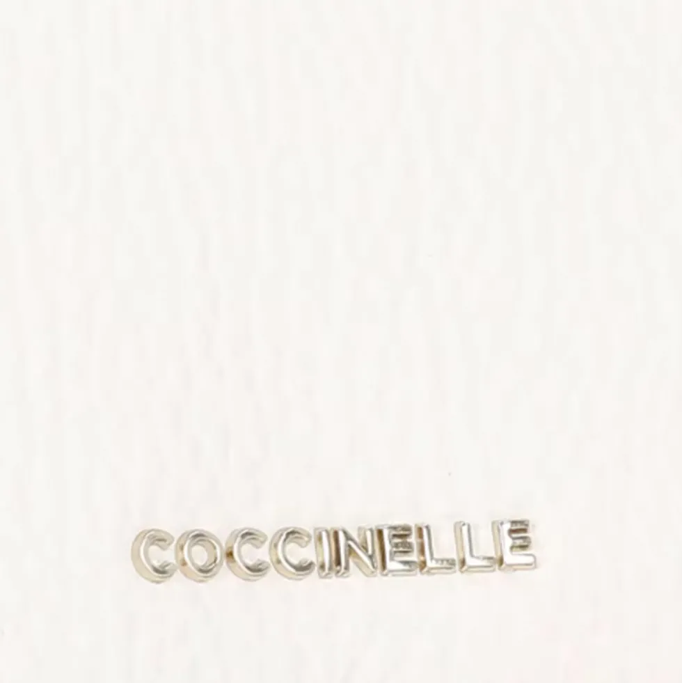 Portafoglio Donna Piccolo COCCINELLE in Pelle Colore Blanco Linea Metallic Soft