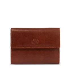 Portafoglio Donna Piccolo con Clip THE BRIDGE linea Story in Pelle Marrone Made in Italy