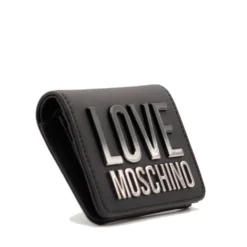 Portafoglio Donna Piccolo LOVE MOSCHINO Nero con Logo Lettering Sfumato