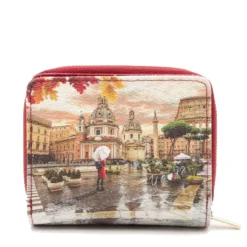 Portafoglio Donna Piccolo Y NOT YES-655 Stampa Rome Raining