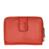 Portafoglio Donna Piccolo Zip Around THE BRIDGE linea Lucrezia in Pelle Rosso Ciliegia
