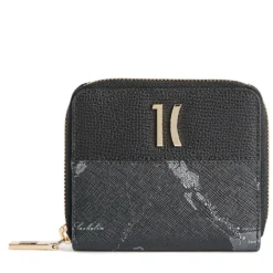 Portafoglio Donna Piccolo Zip Around 1A Classe Alviero Martini linea Folk Geo Night Nero PO98