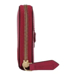Portafoglio Donna Piccolo Zip Around THE BRIDGE linea Lucrezia in Pelle color Berry