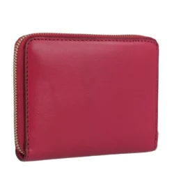 Portafoglio Donna Piccolo Zip Around THE BRIDGE linea Lucrezia in Pelle color Berry