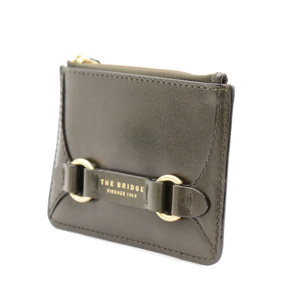 Portafoglio Donna Portacarte THE BRIDGE linea Isabella in Pelle Verde Tirolo