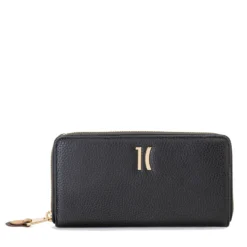 Portafoglio Donna Zip Around 1A Classe Alviero Martini linea Castle Leather in Pelle Nera PP09