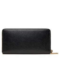 Portafoglio Donna Zip Around LOVE MOSCHINO Nero con Placca Logata