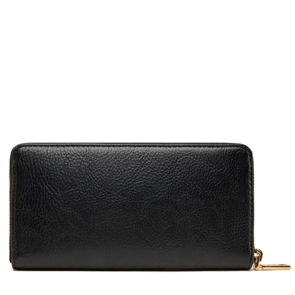 Portafoglio Donna Zip Around LOVE MOSCHINO Nero con Placca Logata
