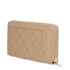 Portafoglio Donna Zip Around Trapuntato LOVE MOSCHINO linea Quilted Beige