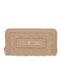 Portafoglio Donna Zip Around Trapuntato LOVE MOSCHINO linea Quilted Beige
