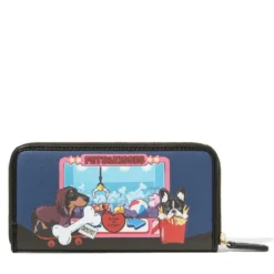 Portafoglio Donna Zip Around BRACCIALINI linea Allround Blu stampa Pets Love Date
